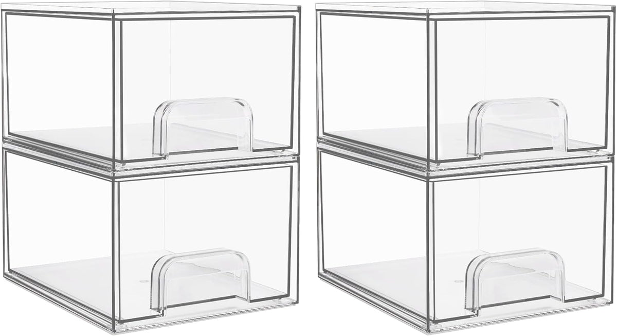 Clear Stackable Storage Drawers – Acrylic Organizer