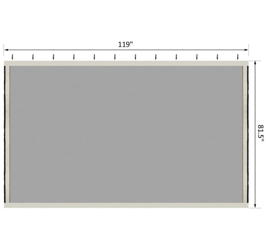 10x10 Gazebo With Netting, Canopy Tents With Zippers, Black Rings, High-quality Polyester, Washable, Sidewall Only Black
