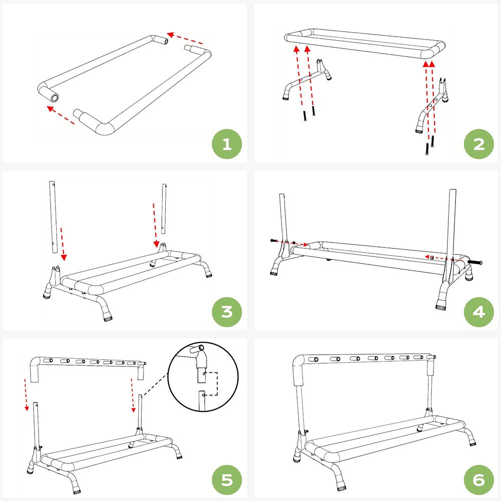 Stage Guitar Bass Stand Folding Display Rack 3/ 5/ 7/ 9 Opt