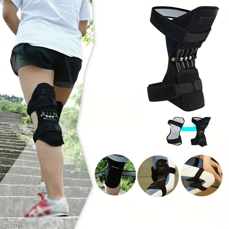 Adjustable Knee Support Brace with Dual Spring Stabilizers
