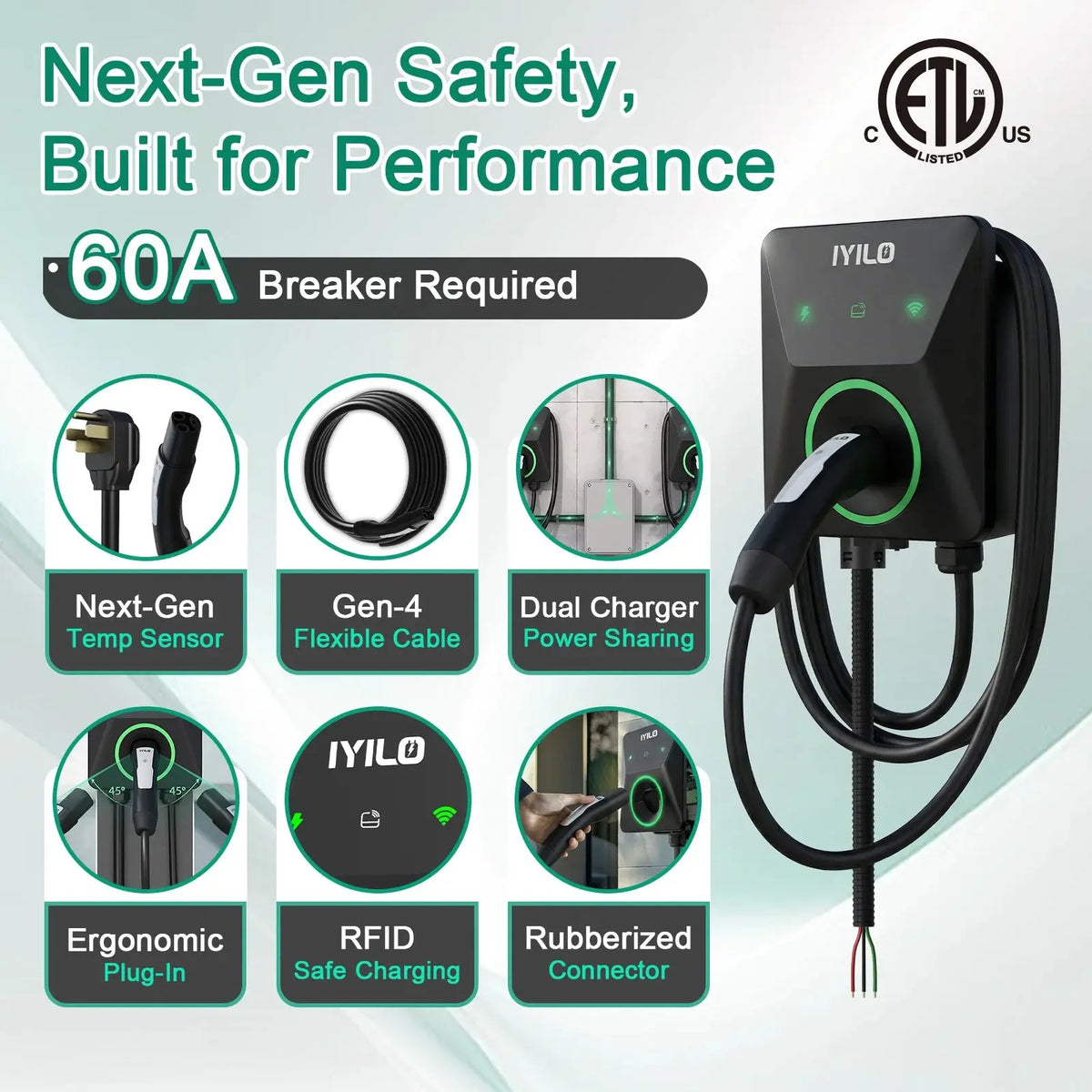 Level 2 EV Charger NACS (J3400)Hardwired – 48A