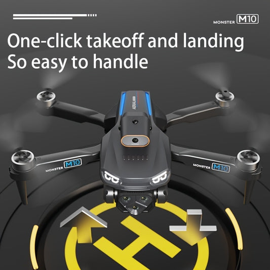 M10 Drone With Screen Control, Brushless Remote Control, Foldable Optical Flow Positioning  Toy