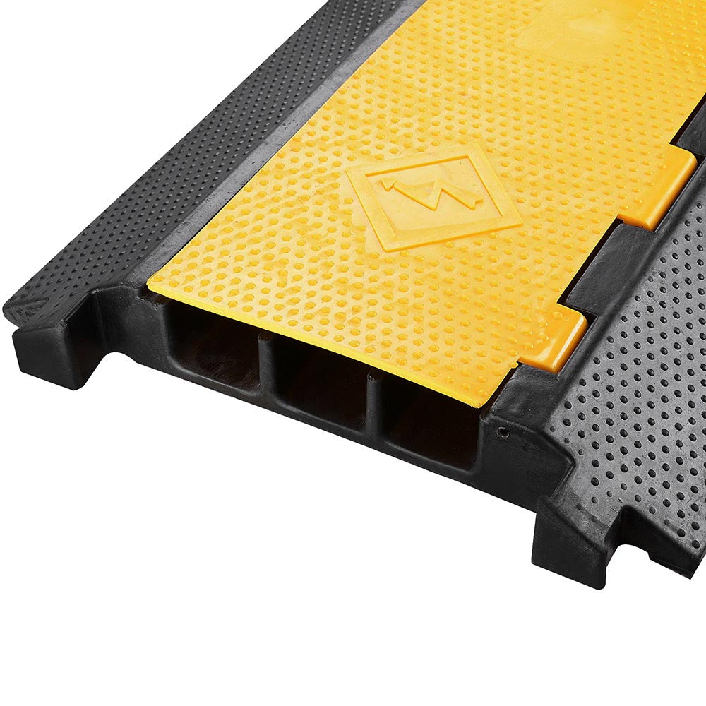 Cable Ramp Protector Rubber Cable Cover 3-Channel for 2" Cables