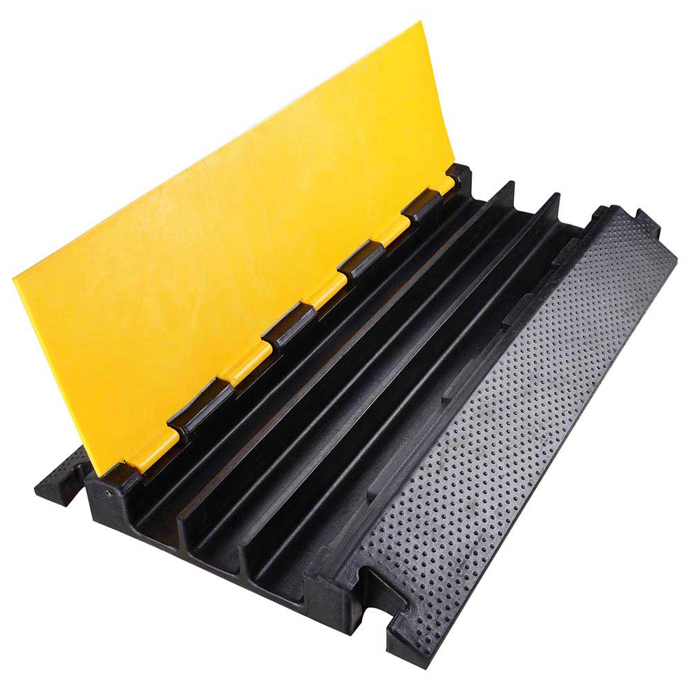 Cable Ramp Protector Rubber Cable Cover 3-Channel for 2" Cables
