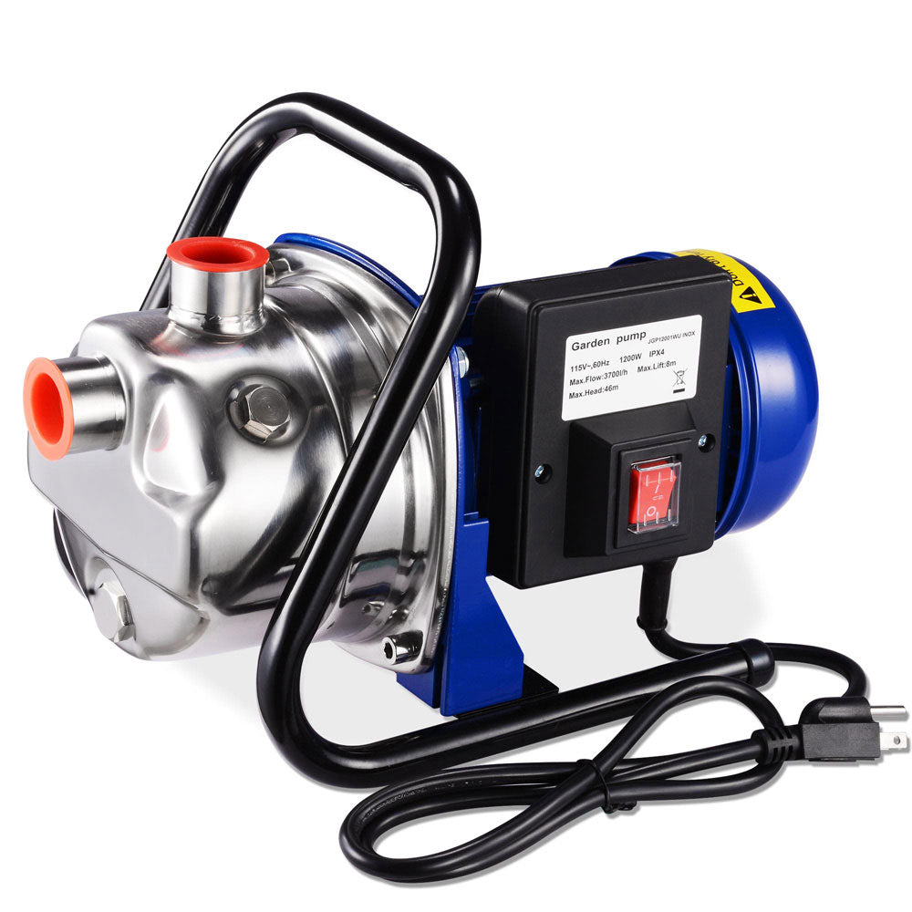 Water Pump Electric Irrigation Pump Stainless Steel 1.6HP 814gph