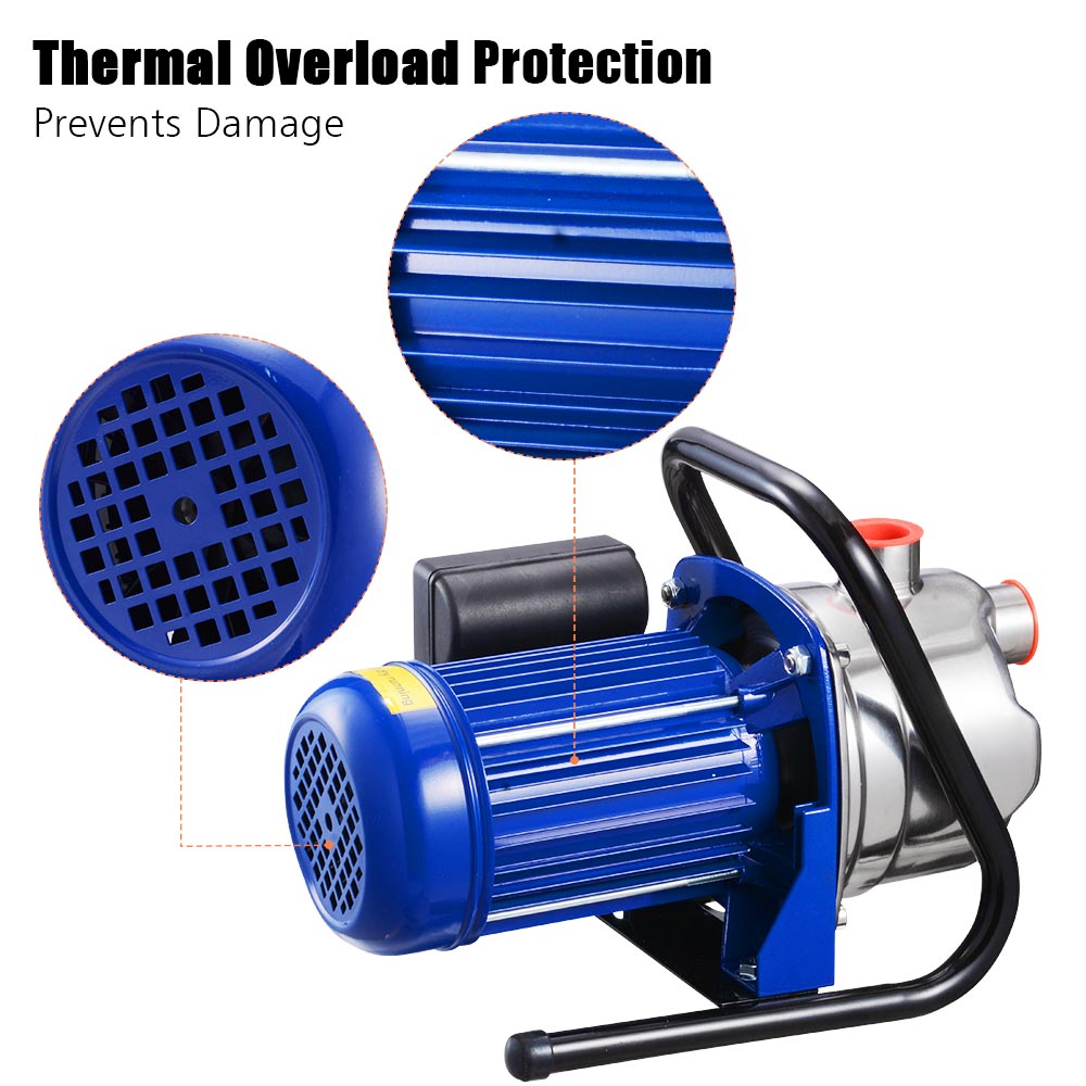 Water Pump Electric Irrigation Pump Stainless Steel 1.6HP 814gph