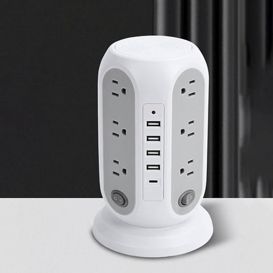 Home Multifunctional Five-hole USB Fast Charging Socket With Wire American Standard Plug, With Overload Protection Function