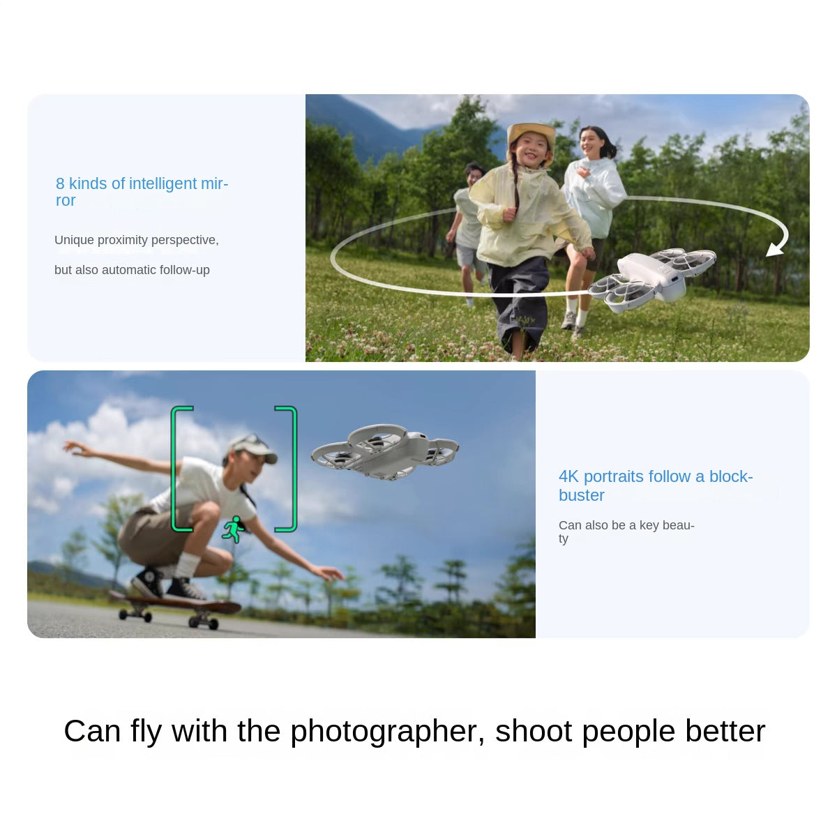 4K Handheld Vlog aerial photography drone novice entry-level outdoor camping tourism AI intelligent tracking flight camera