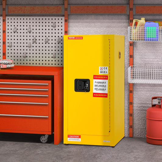 Flammable Cabinet , Galvanized Steel Safety Cabinet, Adjustable Shelf Flammable Storage Cabinet, For Commercial Industrial And Home Use