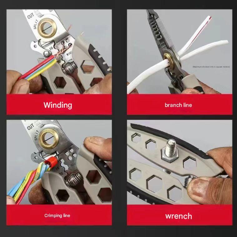 Multifunctional Wire Stripping Pliers, Electricians, Wire Stripping Artifacts, Wire Pliers, Stainless Steel Broken Wire Stripping Pliers, Wire Stripping