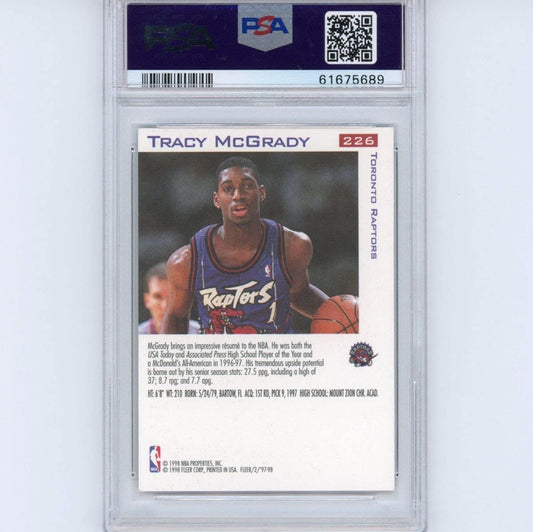 Graded 1997-98 Fleer Tracy McGrady #226 Rookie RC Basketball Card PSA 10 Gem Mint