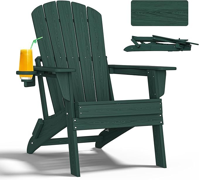 HDPE Folding Adirondack Cahirs With Cup Holder
