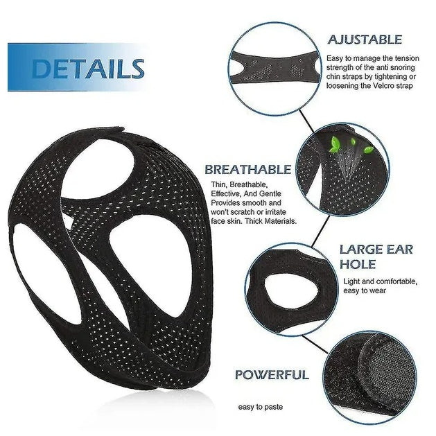 Anti Snoring Chin Strap Sleep Apnea Snore Stop Belt Snoreless Sleep Jaw Solution