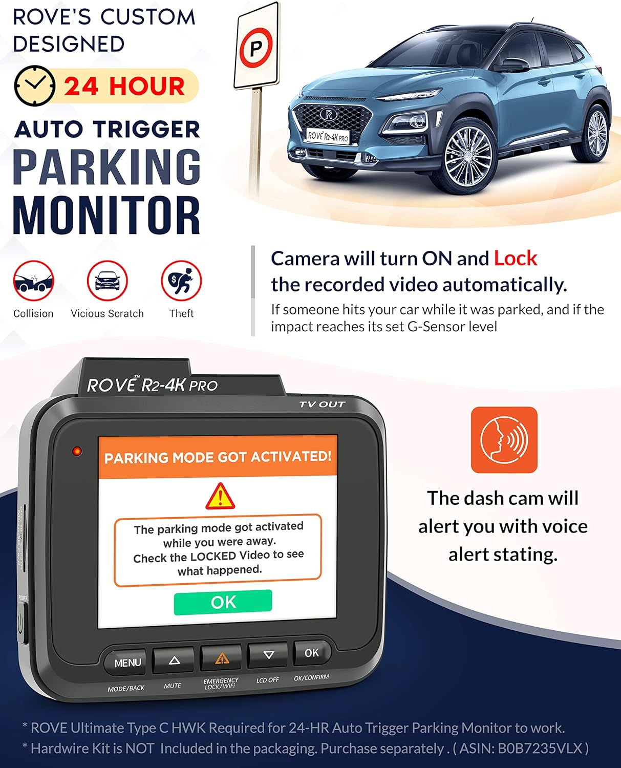 R2-4K PRO Dash Cam, Built-in GPS, 5G WiFi Dash Camera for Cars, 2160P UHD 30fps Dashcam with APP, 2.4" IPS Screen, Night Vision, WDR, 150° Wide Angle, 24-Hr Parking Mode, Supports 512GB Max