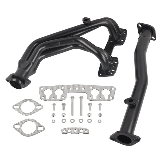 Black Performance Exhaust Header System For 90-95 T,oyota Pickup&4-Runner 2.4L 22RE 4WD   Ban The Sale Of Amazon&Temu