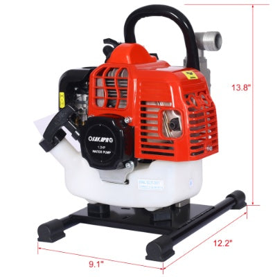 Gasoline Water ,2s Troke Portable Gas Powered Water Transfer  ,33cc 1.2HP 1inch