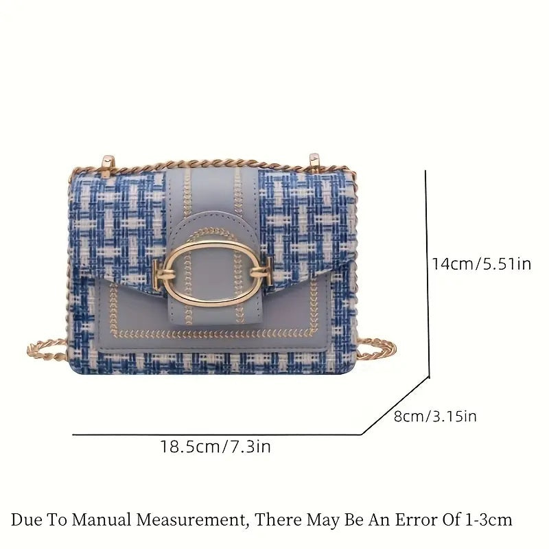 PU Crossbody Bag, Small Fragrance Style, Women's Shoulder Bag, Sense Of Luxury, Emotional Chain Small Bag