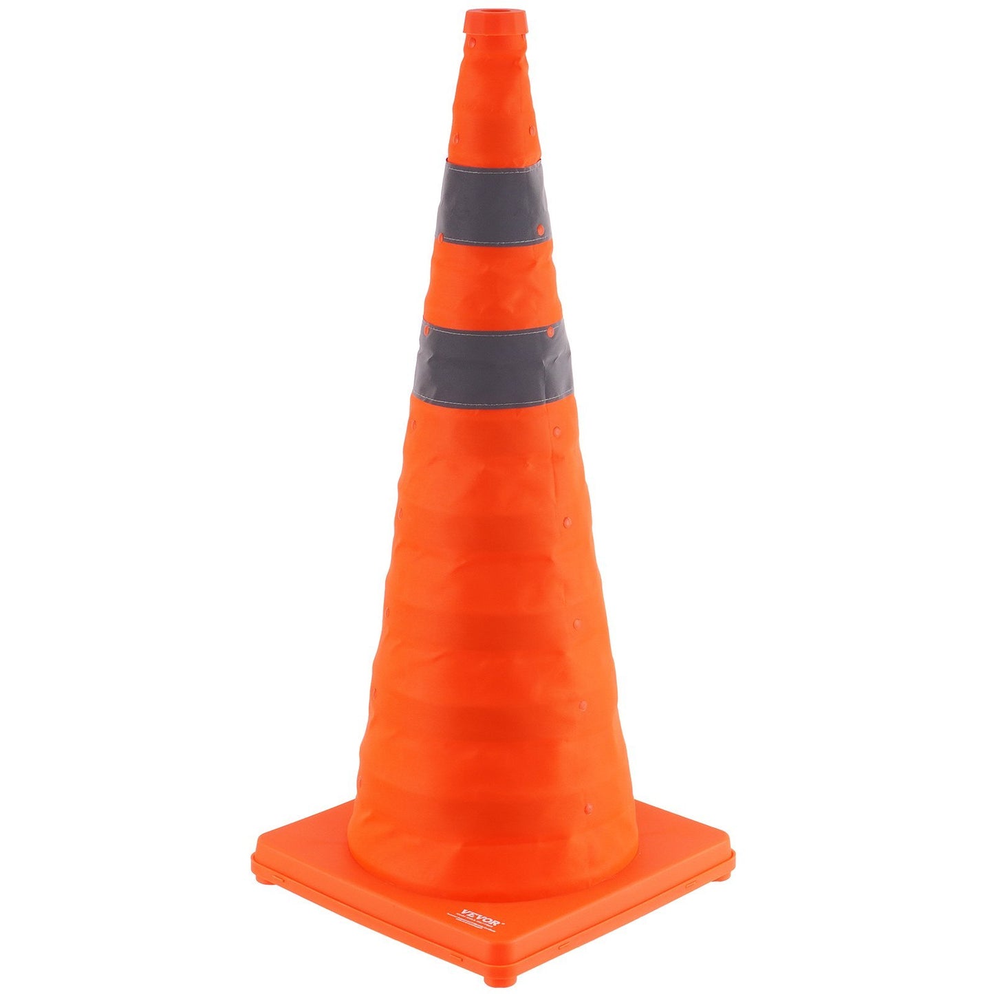 Safety Cones, 4 Pack 28 Inch Collapsible Traffic Cones, Construction Cones With Reflective Collars, Wide Base And A Storage Bag, For Traffic Control, Driving Training, Parking Lots