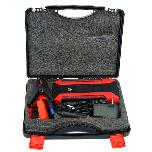 Car Jump Starter Booster 800A Peak 28000mAh 12V Battery Charger Up To 6.0L Gas Or 3.0L Diesel Engine With LCD Screen 4 Modes LED Flashlight