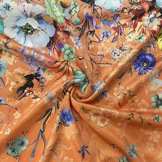 Women's Boho Floral Print Long Sleeve Tunic Dress  Casual Crew Neck Loose Mini Dress