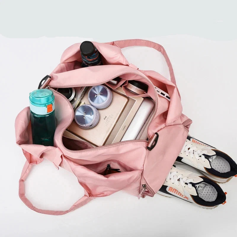 Women's Large Capacity Travel Handbag with Multiple Pockets