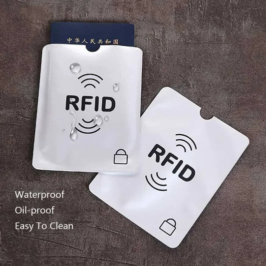 1PC Anti-Scan Card Sleeve Credit NFC RFID Card Protector Anti-magnetic Aluminum Foil Portable Bank Cards Holder Card Case Purse