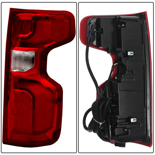 Left Taillight Assembly Fit For 2019-2023 Chevrolet Silverado 1500 2500HD 3500HD, Reverse Halogen Light, Other Led Light, Bulbs Are Included