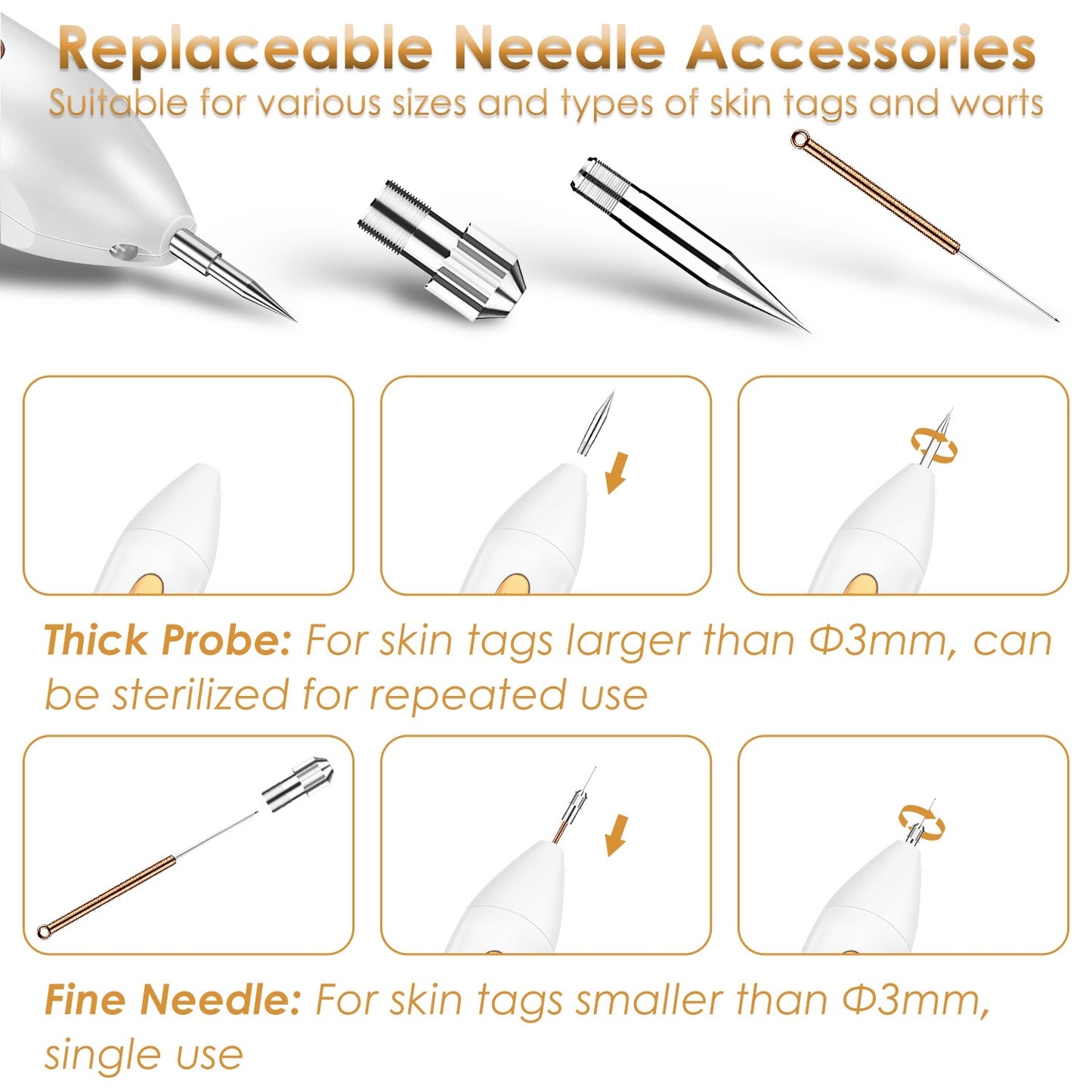 Portable Skin Tag Remover Pen With LED Light 9 Intensity Gears Cordless Rechargeable Skin Tag Removal Kit Intended For Common Warts Mole Skin Tags Gift For Girl Women