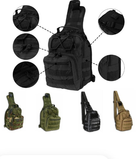 Mens Backpack Tactical Sling Shoulder Bag Molle Travel Chest Pack Outdoor Hiking