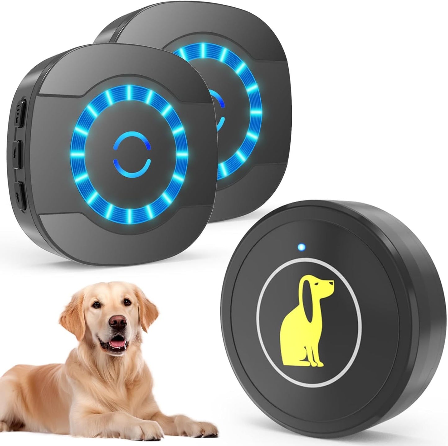 Dog Door Bell, Dog Bell For Training Doggie Door Bell For Dog Puppy Training Sliding Door,Go Outside Doorbell And Waterproof Touch Button