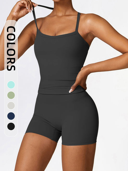 Women's Strapless Backless Sports Vest, Comfortable Yoga Gym Exercise Sling, Breathable Women's Sports Sling, With Quick-drying Trousers.