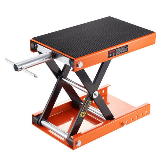 Motorcycle Lift, 1100 LBS Motorcycle Scissor Lift Jack With Wide Deck & Safety Pin, Center Hoist Crank Stand, Steel Scissor Jack For Street Bikes, Cruiser Bikes, Touring Motorcycles