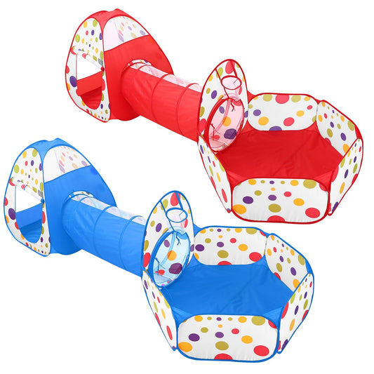 1Pc 3 In 1 Child Crawl Tunnel Tent Kids Play Tent With Storage Bag For Indoor Outdoor Travel Balls Not Included