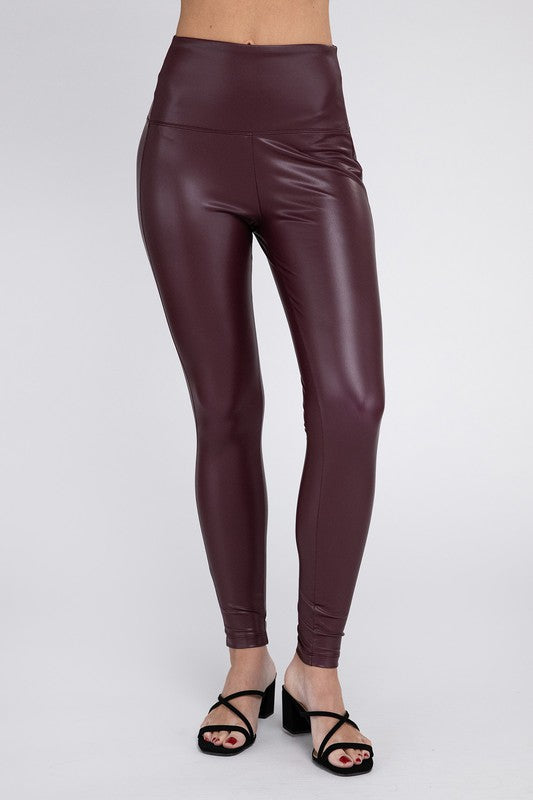 ZENANA High Rise Faux Leather Leggings
