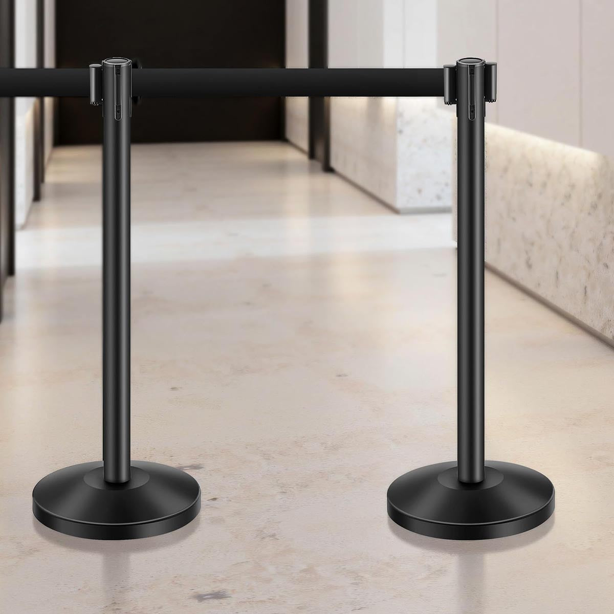 6pcs Crowd Control Stanchions with 6.5ft Retractable Belt