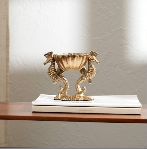 Decorative Bowl With Antique Gold Finish-Table Decor