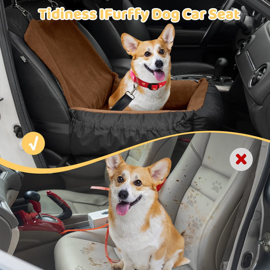 Pet Car Seat Brown Single Seat