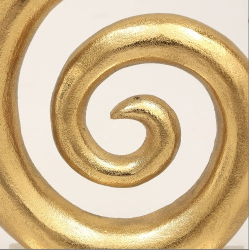 Spiral Design Aluminium Tabletop Decor With Base Gold Color