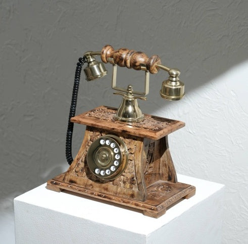 Decorative Vintage Telephone-Tabletop Object-9.5X6X9.7 Inch