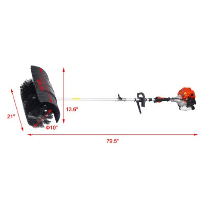 Snow Sweeper GASOLINE POWERED BROOM SWEEPER,52CC 2 STROKE ,BROOM BRUSH 21x10 EPA