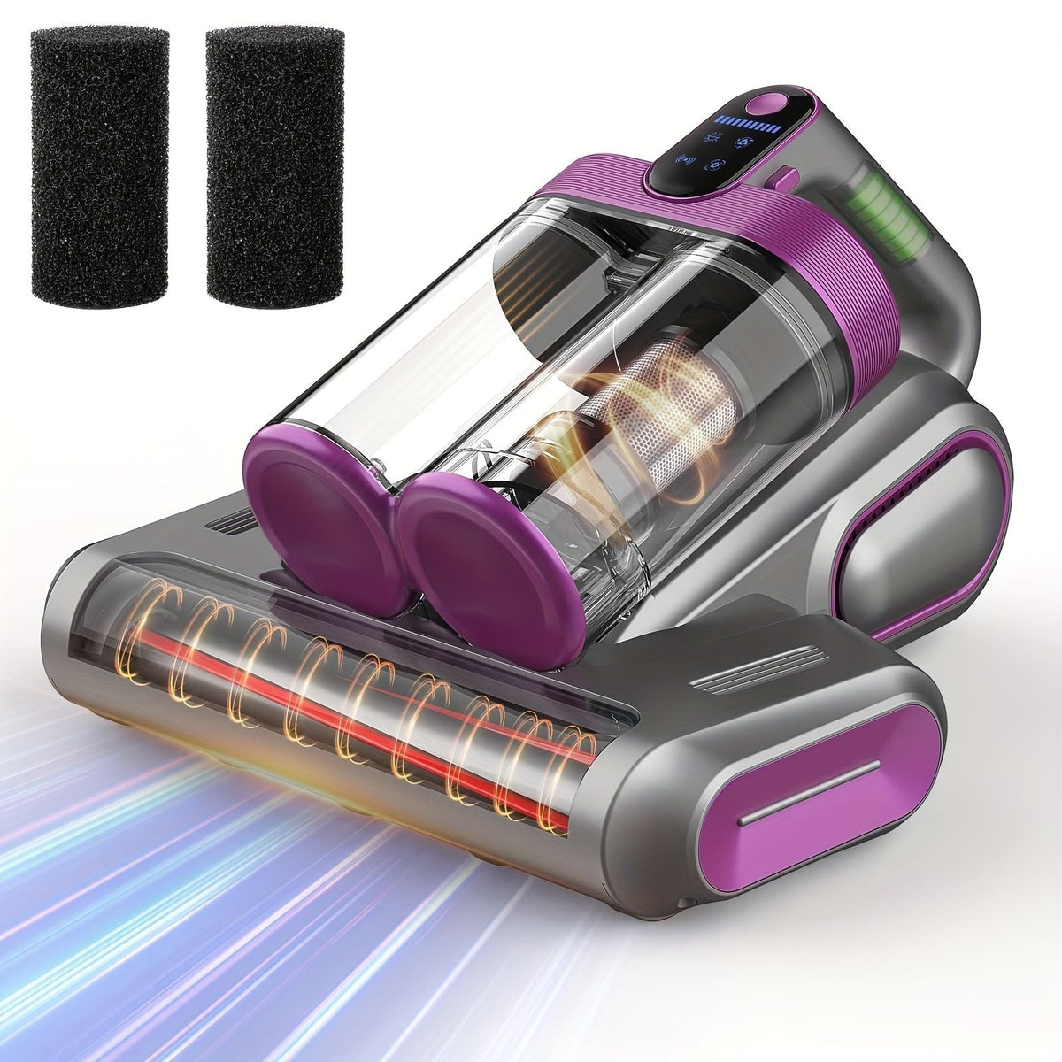 Cordless Mattress Vacuum Cleaner with UV Light and Double Cup
