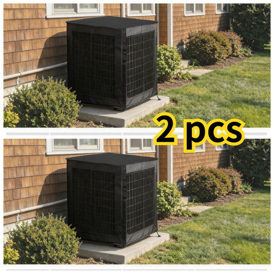 2-Piece Outdoor Air Conditioner Unit Top Dust Cover with Sticky Paste
