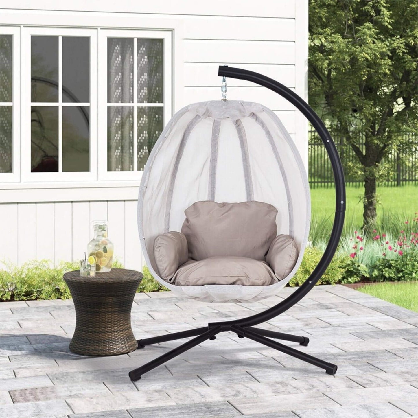 Premium 70-Inch Outdoor Hammock Egg Swing Chair With Stand (SAK42317)