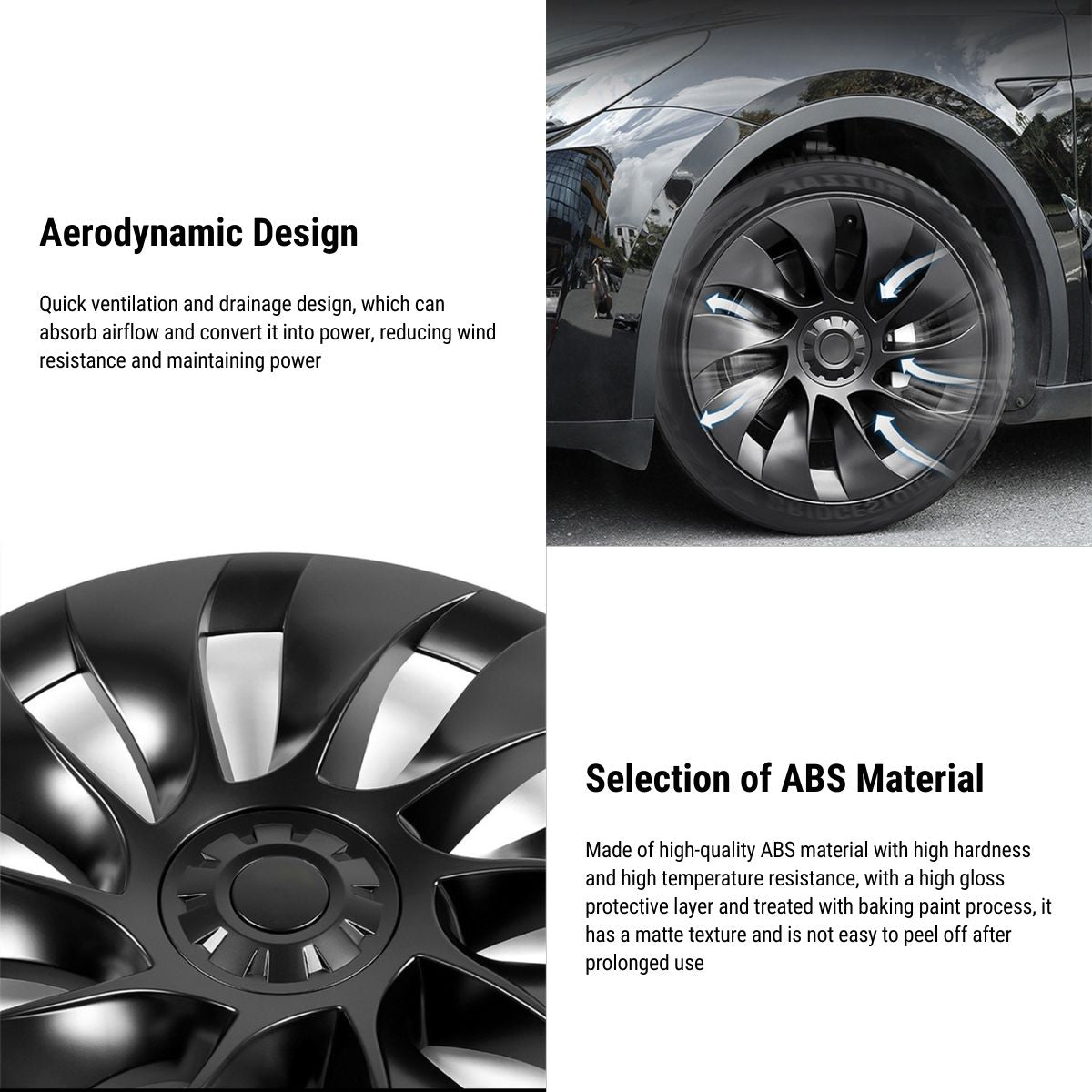 20″ Wheel Cover For Tesla Model Y (4PCS)