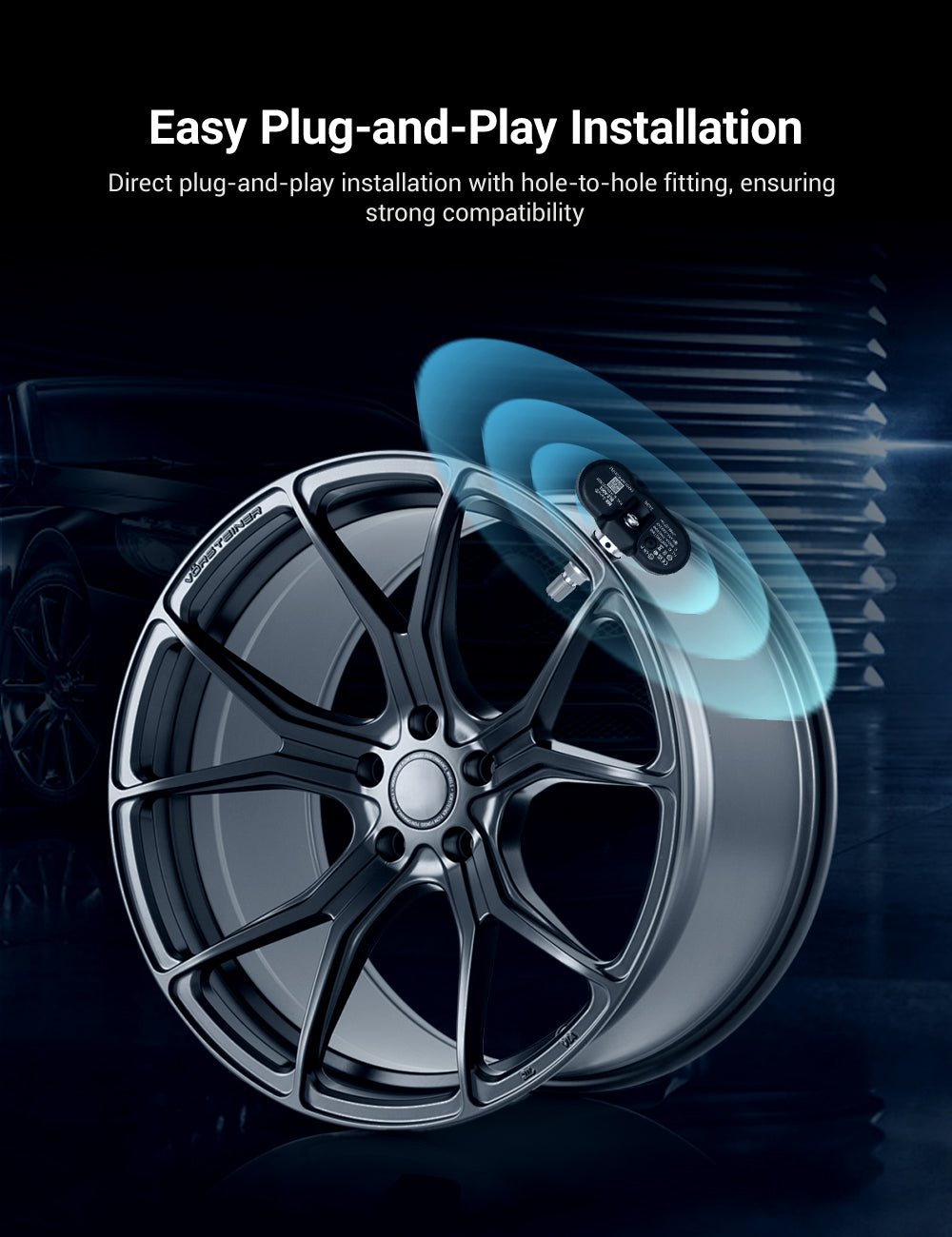 OEM BLE Bluetooth Tire Pressure Monitoring Sensor (TPMS) for Model 3/Y/S/X