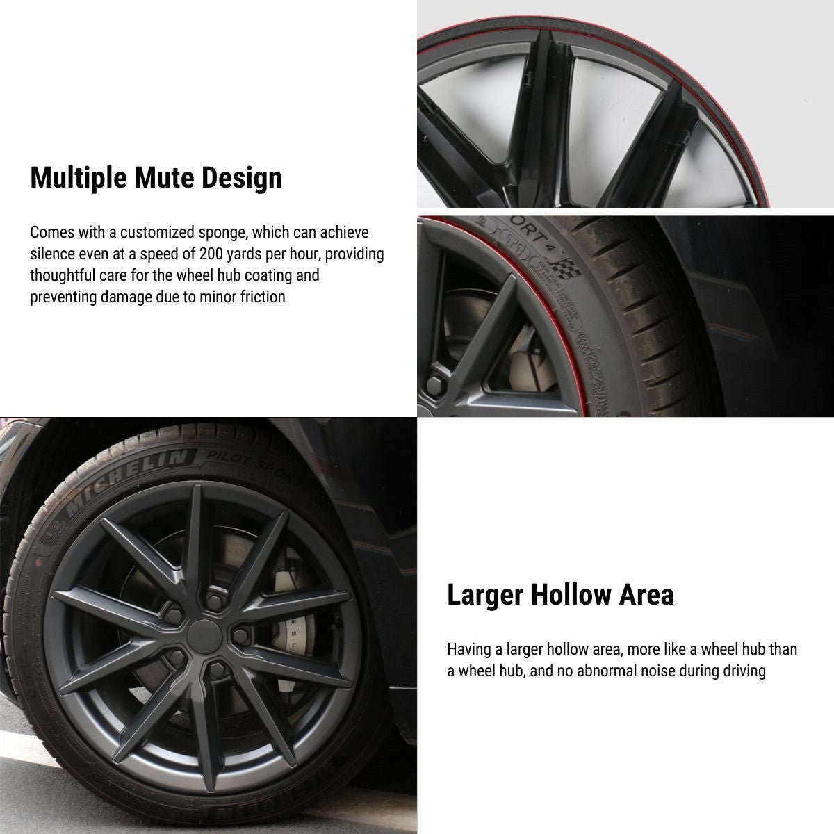 Thunder 18″ 19″ Wheel Covers For Tesla Model 3/Y (4PCS)