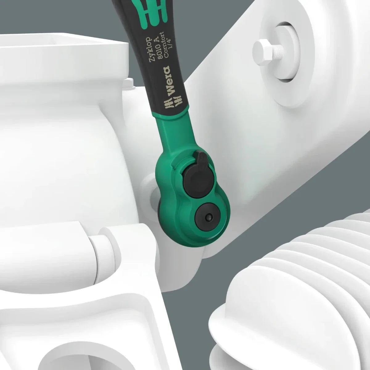 Wera 8100 SA 15 Zyklop Comfort Ratchet Set, 1/4" Drive, Imperial (SAE), 28 Piece (05005542001)