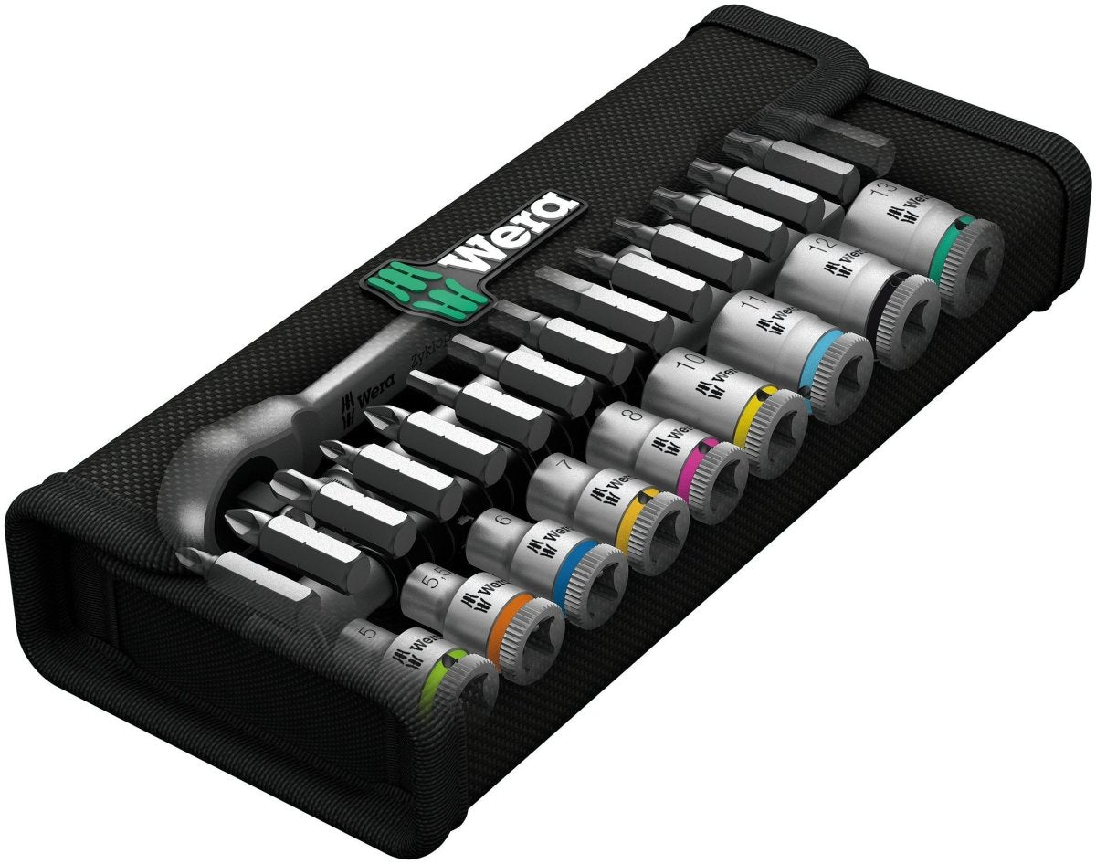 Wera 8100 SA 7 Zyklop Metal Push Ratchet Set 1/4" Drive Metric 05004017001